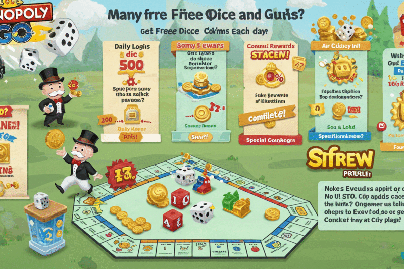 How to Get Free Dice and Coins in Monopoly GO Every Day
