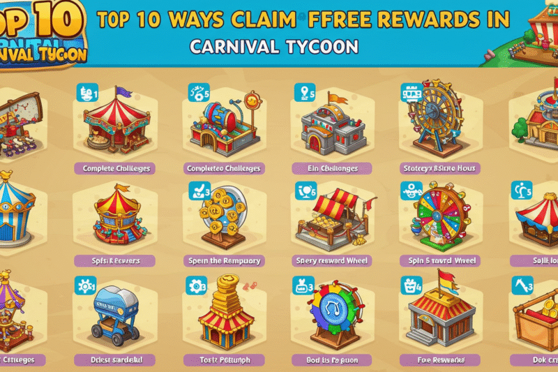 Top 10 Ways to Claim Free Rewards in Carnival Tycoon